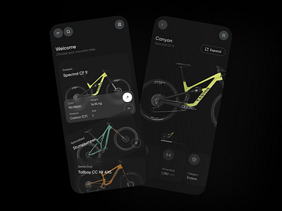 Mountain Bike Rental Exploration concept design mobile app mountain bikes rent a bike saas ui uiux ux