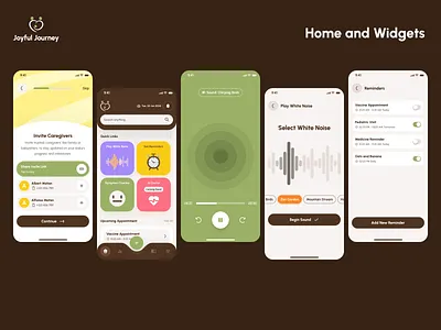 Joyful Journey- Parenting Mobile App app iphone kids mobile newborn parenting ui ux visual design