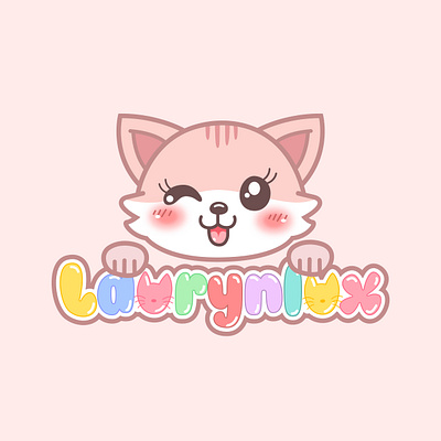 Laurynlux Kitten Logo anima cartoon animal illustration animal logo artwork branding cartoon cartoon logo cat cartoon cat illustration cat logo custom logo cute cartoon graphic design illustration kitty logo logo design mascot logo vector vector logo