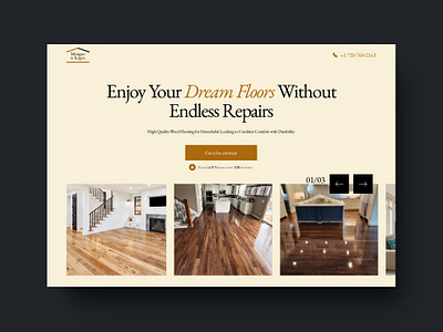 Flooring Company Website animation construction design flooring landing page ui web desing