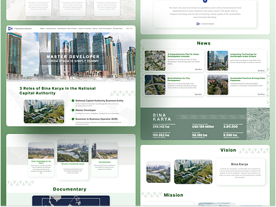 Bina Karya UI Design company digital layout mockup screen uiux user interface web web design web development