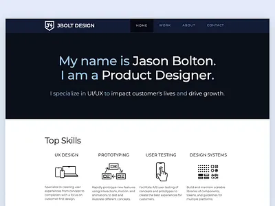 New Portfolio Website android blue brand branding designer html icon illustration iphone logo mobile portfolio product designer projects ui ux web development web flow website work