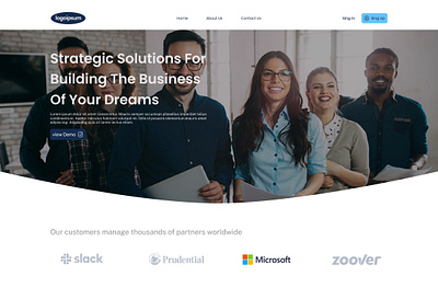 Commercial Website Landing Page UI Design commercial ui website