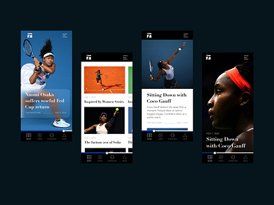 Tennis Website Design clean dark modern sport tennis ui ux webdesign