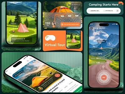 RV & Tent Camping - iOS App Redesign android business camp ios mobile outdoor tour travel ui ux