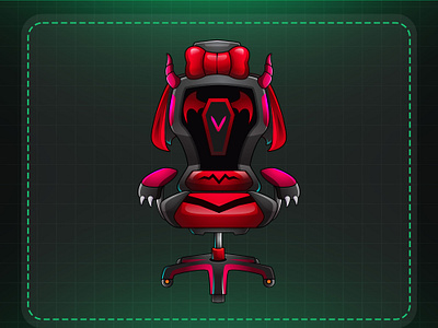 Vtuber Accessories Red Chair - Stream Decoration vtuber room decor