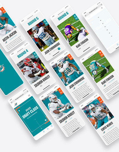 NFL Draft 2020 draft nfl on scroll animation ux ui webdesign