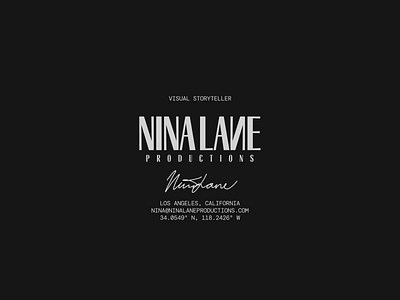 Nina Lane — Visual Language branding graphic design logo visual identity