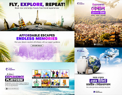 Travel Facebook Cover, Social Media & Web Slider Design facebook cover graphic design social media travel webslider