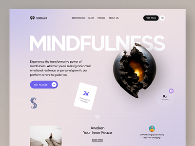 StillPoint - Website Design design inner peace meditation mindfulness peace therapist therapy ui uidesign uiux ux website