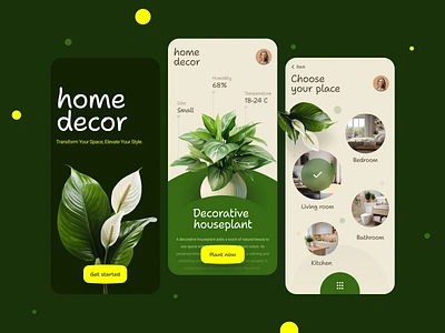 Home Decor App Concept app ar design flower flower shop flower store home decor home decor mobile interior minimal mobile app pot ui uiux ux vr