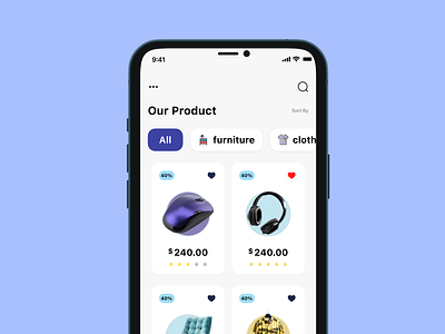 E-commerce home page animation figma ui ui ux design