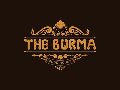 The Burmese Food House Final Logo Design burma burma logo design burmese chinese food culture logo design logo logo design myanmar logo design traditional food