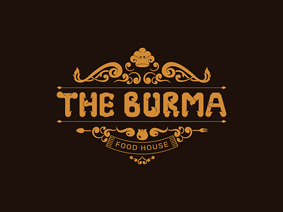 The Burmese Food House Final Logo Design burma burma logo design burmese chinese food culture logo design logo logo design myanmar logo design traditional food