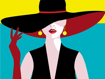 Chic Silhouette: A Play of Color and Glamour 2d abstract ai design girl graphic design illustration minimalist