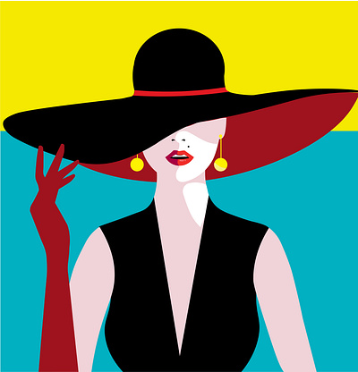 Chic Silhouette: A Play of Color and Glamour 2d abstract ai design girl graphic design illustration minimalist