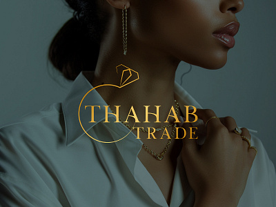 Logo Design for Thahab Trade brand branding design digital digital art e commerce ecommerce elegant favicon favicon design graphic design icon icon design identity branding jewelry logo logo design luxury minimal modern