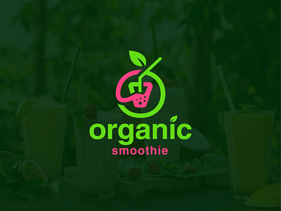 Organic Smoothie Logo Design brand guideline branding drink logo fruit juice logo icon identity juice branding juice logo logo logodesign minimal logo organic logo organic smoothie logo smoothie logo