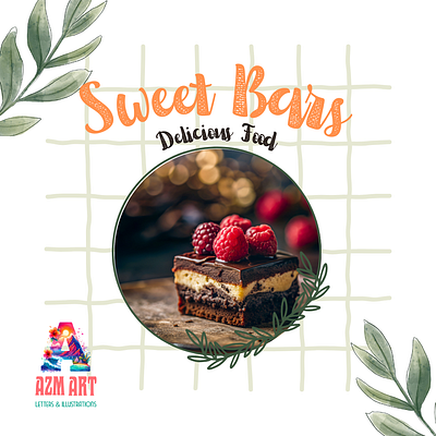 Sweet delicious bars adobe photoshop background canva creative design design digital art food graphic design sweet