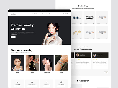 Jewelry Website best jewelry website best website for jewelry design homepage illustration jewelry jewelry website landing page ui ui of website ux website