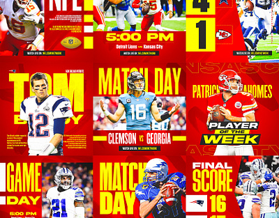 Stunning Sports Poster Design - NFL 3d animation branding graphic design logo motion graphics nfl design ideas ui