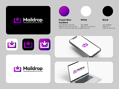 Maildrop Logo apps business email gmail logo logos mail modern simple