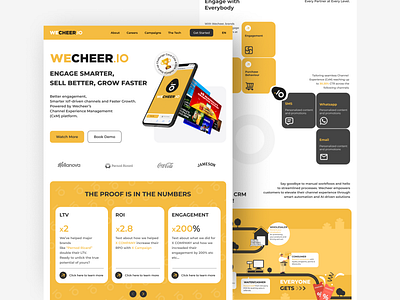 LP Wecheer beer branding graphic design landingpage ui website