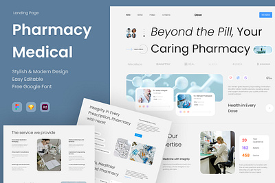 Dose - Pharmacy Medical Landing Page doctor dose healthcare landing page medic medical pharmacy ui ux website