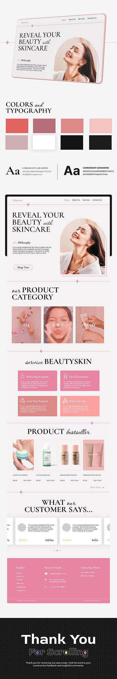 E-commerce Website for Skincare beauty beauty product branding landing page mackup product product details product page saloon shopify skin skincare ui design web design website website design