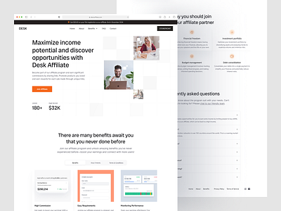 DESK - Affiliate Landing Page dailyui design ui ux webdesign