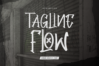 Tagline Flow | Urban Graffiti Font handwritten