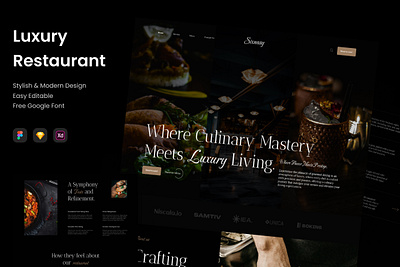 Sixnasy - Restaurant Website food landing page luxury menu product restaurant ui website