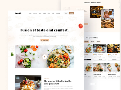 Modern Restaurant Website UI Design diningexperience foodwebsite fusioncuisine moderndesign onlinereservation restaurantui restaurantwebsite uidesign webdesign