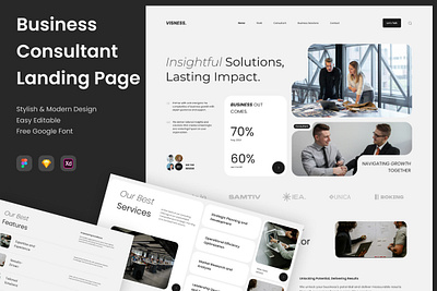 Visness - Management Consulting Landing page business consultation corporate landing page ui ux website