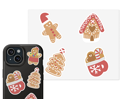 Special Stickers for Early Xmas🎄 branding christmas design digital art graphic design illustration printable stuff sticker design sticker pack typography vector