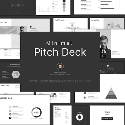 Minimal Pitch Deck PowerPoint Template. deck graphic design pitch deck powerpoint presentation template