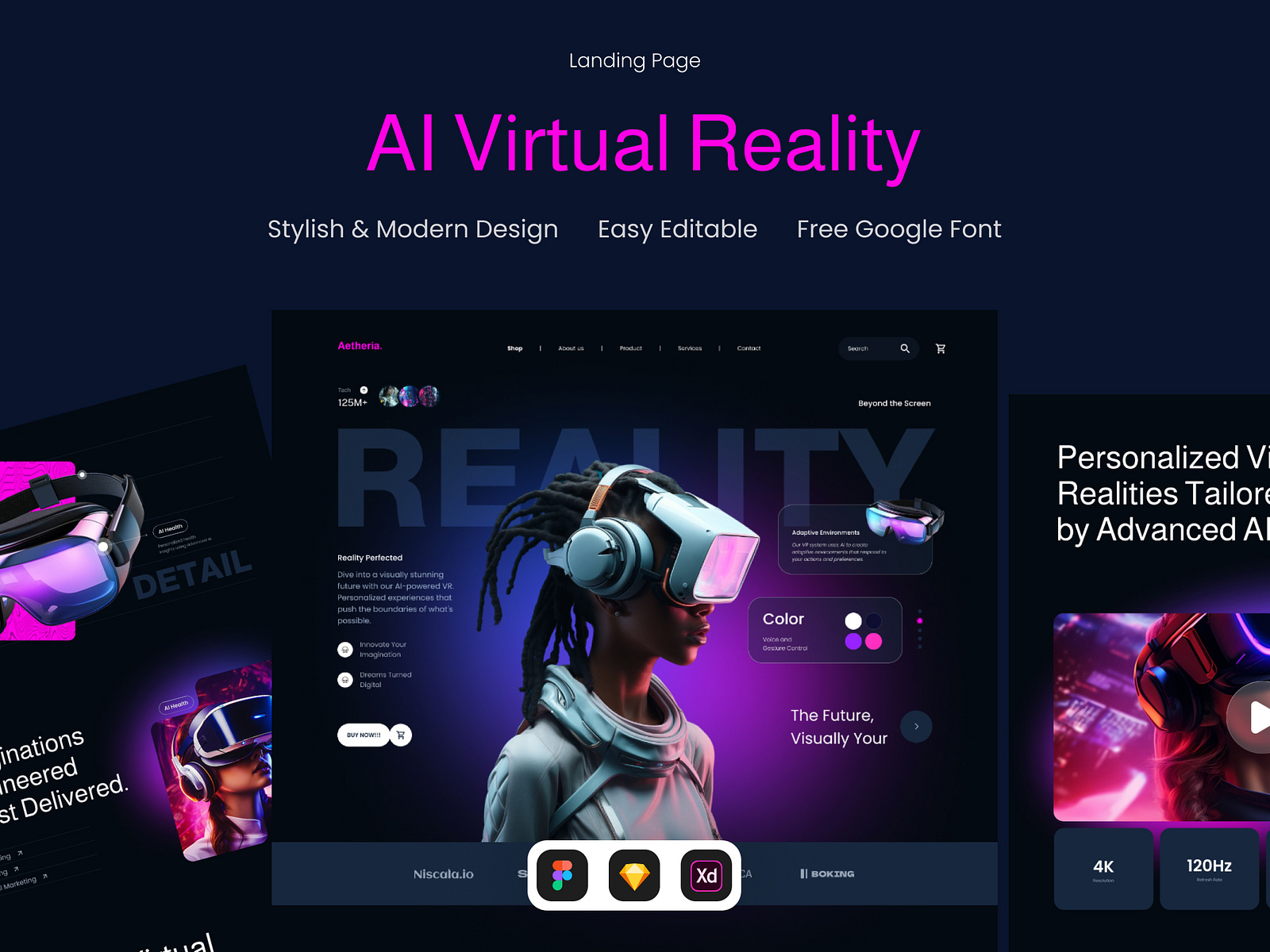Aetheria - AI Virtual Reality website by Niskala studio on Dribbble
