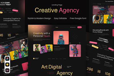 Evoke - Creative Agency Website agency branding creative landing page ui ux website