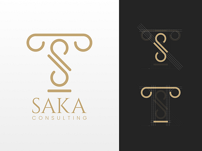 Saka Consulting - Logo Design bali branding design gold logo graphic design illustration indonesia judge justice law lawyer logo logo type luxury luxury logo