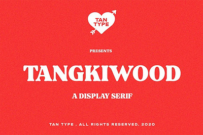 TAN - Tangkiwood cool font fashionable font fat font fun font funky groovy groovy font playful font retro serif bold tan tangkiwood vintage