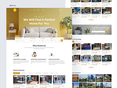 Kodoku - Property Rental Booking Website apartemen apartemn apartment deisgn web design property realestate ui uiux ux web