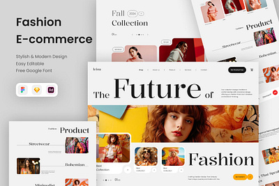 Leisu - Fashion marketplace website e commerce fashion landing page marketplace portofolio product shop ui ux website