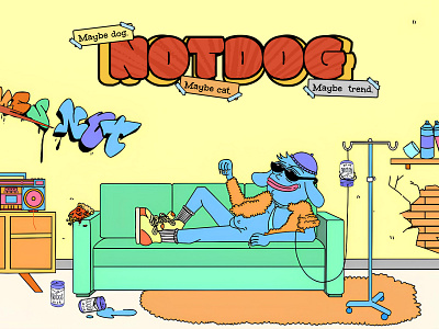 NOTDOG - crypto meme coin ad banner brand branding crypto instagram logo marketing meme post promotion twitter