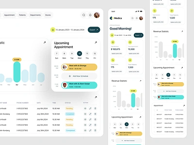 Health Hub - Modern Medical Dashboard UI appointment clinic dashboard dashboard design doctor doctor website health health dashboard healthcare hospital medical dashboard medicine online service patient product design