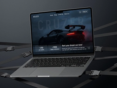 Car Rental Website car carrental darkmood design logo mockup rent ui ux website