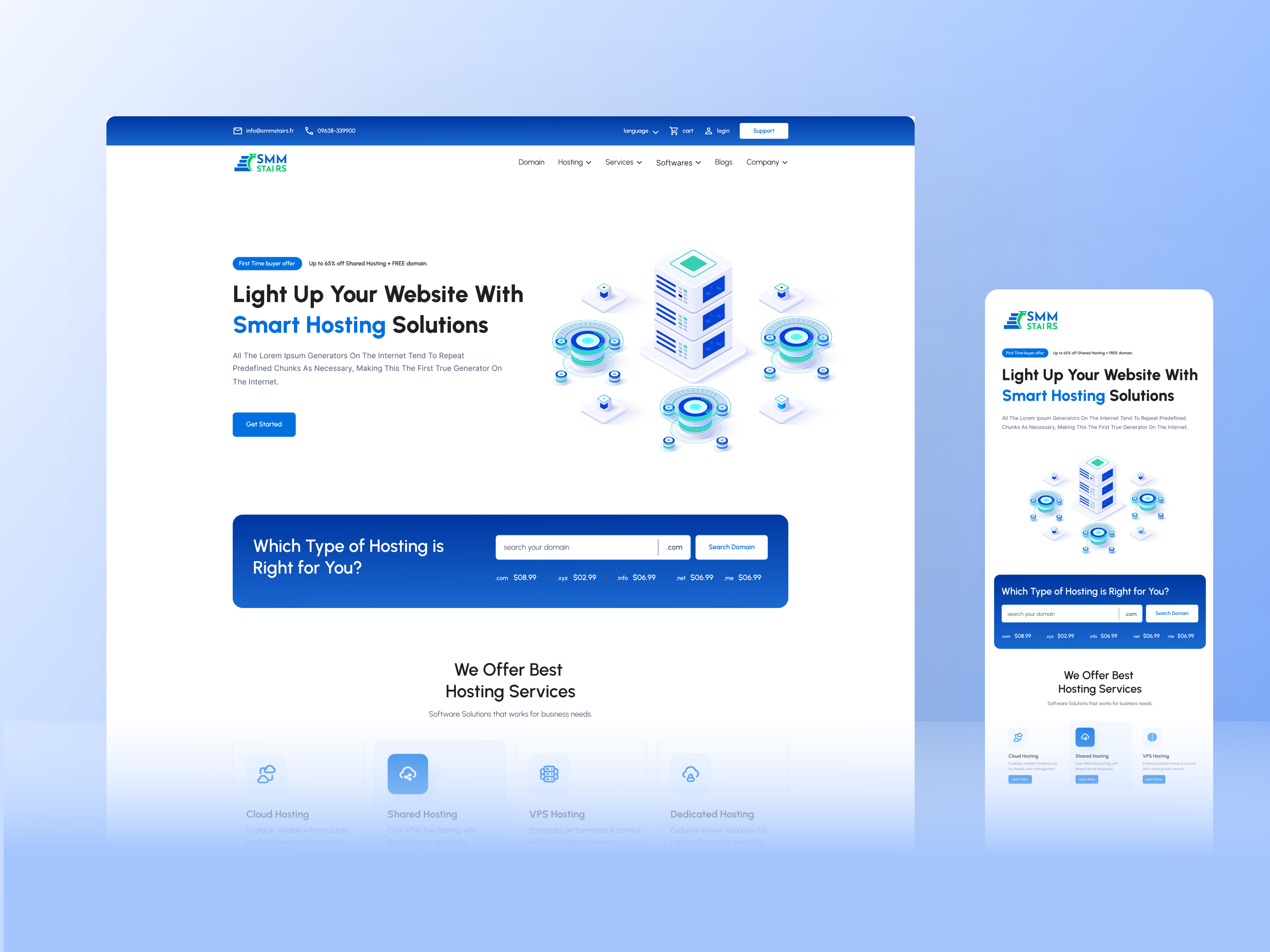 Domain Hosting Website UI Design digitalpresence domainhosting domainui hostingsolutions hostingui startupwebsite ui uidesign uxdesign webdesign webdevelopment websitedesign