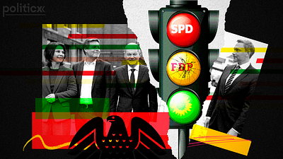 German traffic light coalition article editorial illustration germany graphic design newsletter politics