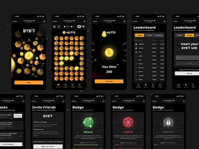 BYBIT - Coinsweeper game animation crypto game motion graphics ui web3