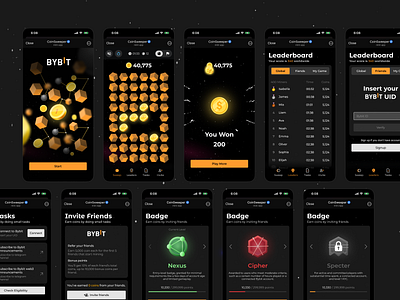 BYBIT - Coinsweeper game animation crypto game motion graphics ui web3