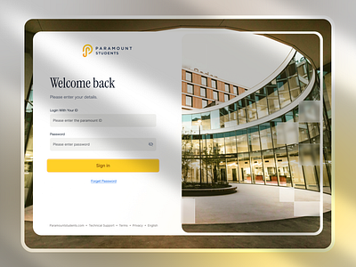 Login Screen | University management dasboard login login screen uidesign